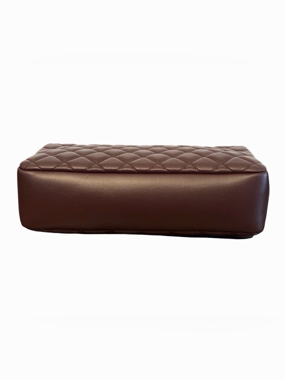 Versace La Medusa Brown Quilted Lambskin Leather Medium Crossbody Shoulder Bag - Picture 8 of 16